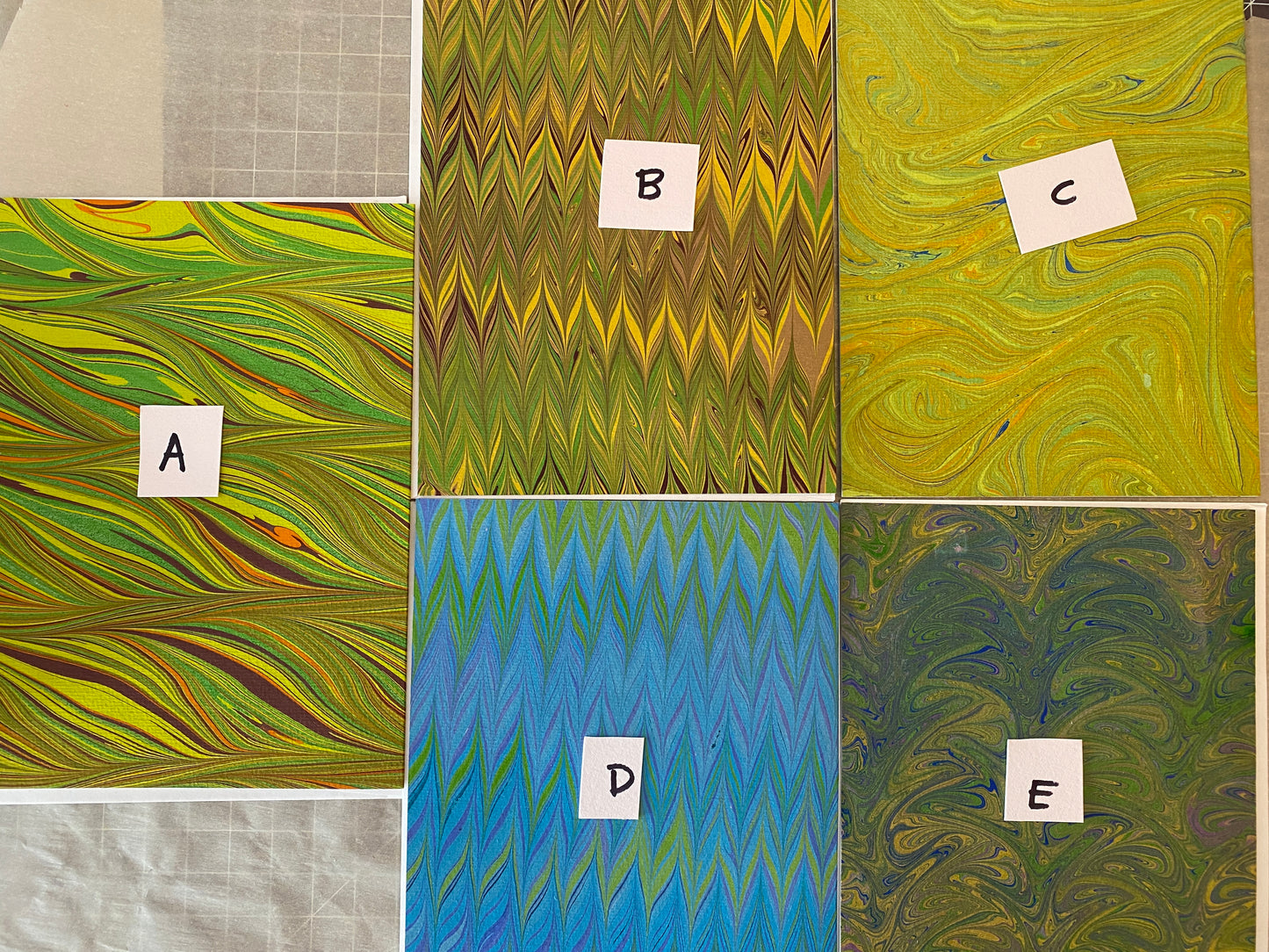 Marbled Cards