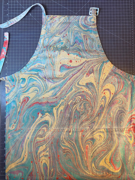 MARBLED APRON