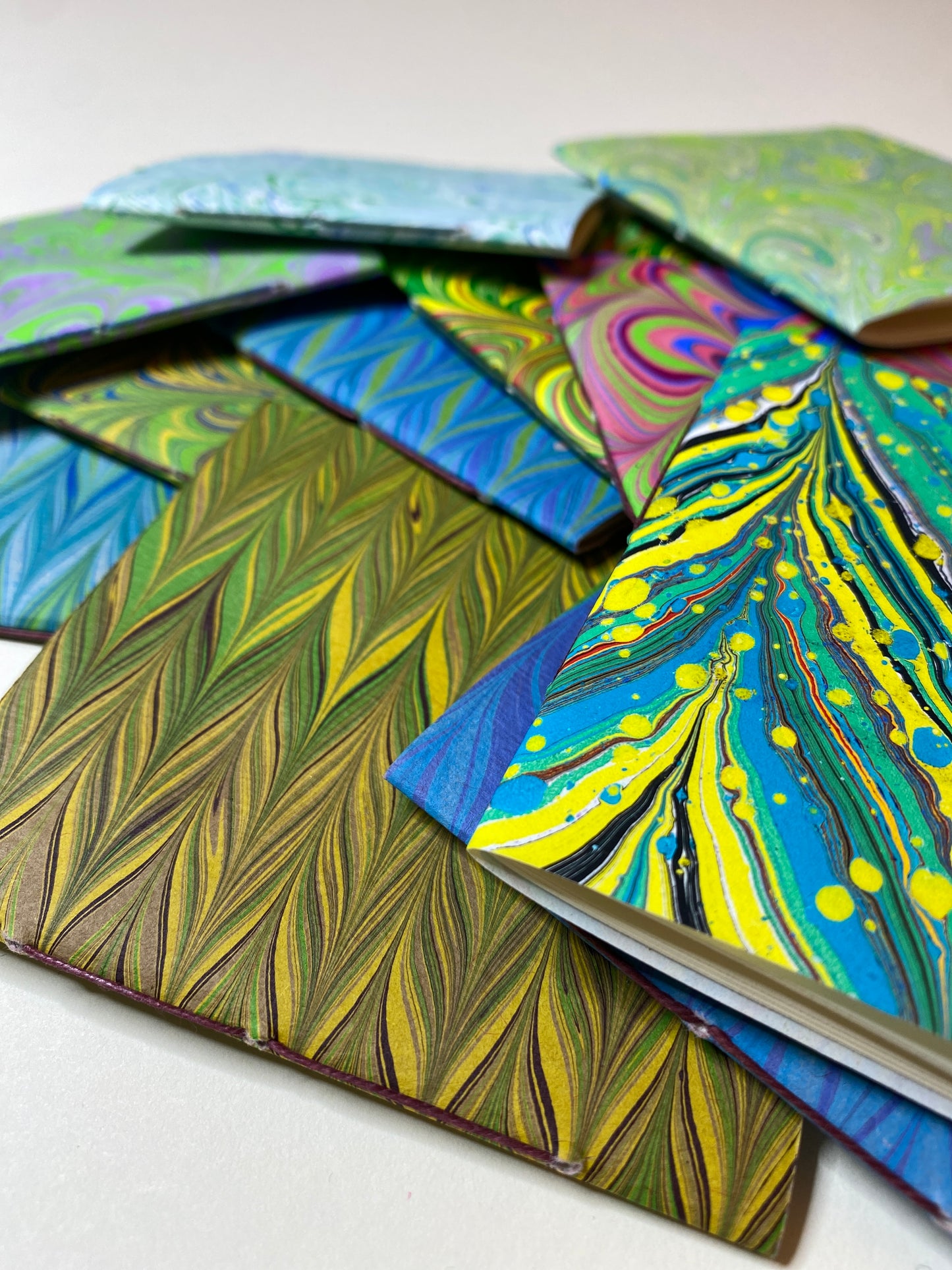Marbled single signature small books